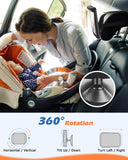 1 x RAW Customer Returns Zacro Rear Seat Mirror for Baby, 3 Brightness Baby Rear View Car Mirror with Remote Control, 360 Rotatable Rear Facing Baby Mirror Rearview Mirror with Dual Strap and Buckles, Convex Mirror - RRP €26.51