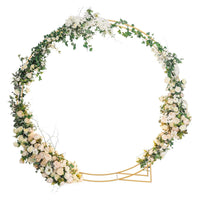 1 x RAW Customer Returns DOEWORKS Wedding Arch, Double Layer Round Metal Balloon Arch Flower Garden Arch, Wedding Arch for Indoor Outdoor Wedding Party Garden, 2 2 0.38m, Gold - RRP €55.78