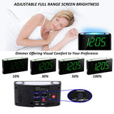 1 x RAW Customer Returns Vibration alarm clock for the deaf and deep sleepers, alarm clock with loud alarm, bed shaker, large LED display and dimmer, color changing night light, USB charger, battery backup, desk bedroom travel alarm clock - RRP €25.2