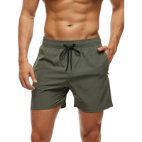 1 x RAW Customer Returns Aisprts Swim Trunks Men, Swim Shorts with Zipper Pockets for Men, Quick-Drying Waterproof Stretchy Swim Shorts with Drawstring and Mesh Inner Shorts, Men s Beach Shorts - RRP €19.99