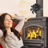 1 x RAW Customer Returns YSKMLOLP Fireplace fan, stove pipe, stove fan, chimney pipe, stove fan without electricity, quiet fireplace fan, chimney fan for fireplace fireplace stove wood stove pipe - RRP €12.08