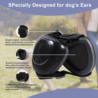 1 x RAW Customer Returns KOPBTBOY earmuffs for dogs, hearing protection for dogs, adjustable dog noise reduction earmuffs, sound insulation and noise reduction hearing protection for dogs black, S  - RRP €33.72