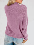 1 x Brand New Saodimallsu Women s Turtleneck Oversized Pullover Bat Long Sleeve Pullover Sweatshirt Loose Chunky Knit Casual Sweater Light Purple XXL - RRP €37.3