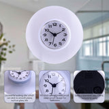 1 x RAW Customer Returns Lazmin Mini Wall Clocks, Cute Bathroom Kitchen Mirror Suction Wall Clock Shower Waterproof Quartz Clocks Decoration White  - RRP €17.25