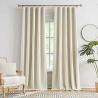 7 x Brand New Treatmentex set of 2 opaque curtains with ruffle tape, thermal curtain, cold protection, blackout curtain, grey curtains, heat-insulating for bedroom, living room, 175 x 140 cm H x W  - RRP €142.8