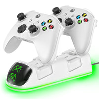 5 x RAW Customer Returns Xbox Controller Charging Station with 2X 4800mWh 2X 2000mAh Rechargeable Battery for Xbox One Xbox Series X S Elite, Xbox One Controller Charging Station with Xbox Battery for Xbox Series One Controller, white - RRP €174.95