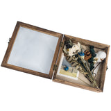 1 x RAW Customer Returns GraduatePro 3D picture frame to fill glass pane wooden box for object frame DIY deep frame photo frame shadow box memorabilia bouquet medals gift brown 20 x 20 cm - RRP €23.18