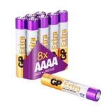 1 x RAW Customer Returns GP Extra Alkaline AAAA Batteries LR61 1.5V Mini batteries MN2500 E96 LR8D425 pack of 8 alkaline batteries AAAA 1.5V  - RRP €7.04