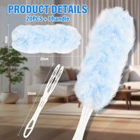 2 x Brand New Joyblossom 20 Pack Dust Magnet for Swiffer Dust Magnet Refill Pack, Disposable Duster for Swiffer with 1 Handle, Feather Duster for Cleaning Dust, Dirt, Animal Hair, Cars, Fragrance-Free - RRP €22.18