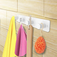 1 x RAW Customer Returns SYPEN coat hooks made of stainless steel, wall hooks self-adhesive screws, white coat rack with 6 hooks, coat hooks wall - RRP €16.33