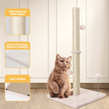 1 x RAW Customer Returns Dohump Scratching Post, 84cm Scratching Post for Cats with Ultimate Natural Sisal Rope, Scratching Post for Kittens, Beige - RRP €35.69