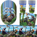 5 x Brand New HGSHUO Dino Party Tableware Children s Birthday Decoration Birthday Jurassic Dinosaur Party Tableware Tablecloth Paper Plate Cup Napkins Animals Jungle Birthday Party Carnival Table Decoration - RRP €95.75