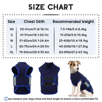 1 x Brand New Hjumarayan Dog Jacket - Stretchy Dog Vest with Reflective Stripe Lightweight Dog Jacket Small Dogs Comfort Coats for Dogs, Comfortable Dog Vest S Dark Blue  - RRP €19.31