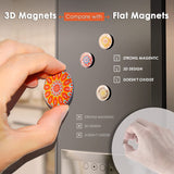 3 x RAW Customer Returns SOSMAR - Set of 24 refrigerator magnets - decorative glass cabochons glass magnets with mandala pattern 3D magnets for refrigerator, magnetic board, whiteboard, pin board etc. round 30 mm  - RRP €35.97