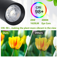 1 x RAW Customer Returns Rayofly Plant Lamp LED Full Spectrum, 20W Plant Light for Indoor Plants, Height Adjustable Growth Lamp with Timer 4 8 12H and COB Plant Bulb, Stand Grow Light for Large Plants - RRP €50.41