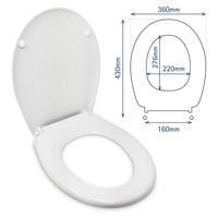 1 x RAW Customer Returns VICTORIA ROCA COMPATIBLE TOILET SEAT EASY INSTALLATION AND CLEANING STAINLESS STEEL HINGE QUALITY MATERIALS SCRATCH AND CHEMICAL RESISTANT TOILET SEAT WHITE 43 x 36 x 4.5 cm - RRP €40.66