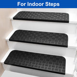 1 x RAW Customer Returns Spurtar set of 5 rubber mats, stair tread mats, anti-slip mat, stair carpet, anti-slip step mat, stair carpet for indoor and outdoor carpet, rubber mats - RRP €38.3