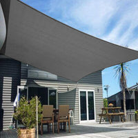 1 x RAW Customer Returns HENG FENG Rectangular HDPE Sail Awning 4x5m Breathable Sun Shade Sail UV Protection for Outdoor Garden Terrace Sand Color - RRP €62.83