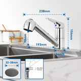 1 x RAW Customer Returns Auralum single lever kitchen tap with 2 jet types, kitchen shower tap, kitchen extendable sink tap with 360 swiveling chrome single lever mixer tap for kitchen - RRP €39.31