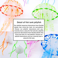 1 x Brand New Bakiauli Artificial Jellyfish, 4 Pieces Luminous Jellyfish for Aquarium Decoration, Artificial Lighting Effects Silicone Emulation Decoration 4 Colors  - RRP €11.64