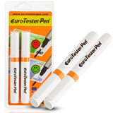 2 x RAW Customer Returns Euro Tester Pen XL - Counterfeit Banknote Check Detector, Professional Money Checking Pen, Verify Fake Euro Dollar Pound with Patented Formula Made in Italy 2 Units  - RRP €35.68