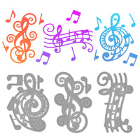 1 x RAW Customer Returns GLOBLELAND 3Pcs Music Note Cutting Dies Musical Notes Embossing Stencils Music Party Decorations Template for Music Theme Card Scrapbooking and DIY Craft Album Paper Decor - RRP €16.8