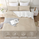 1 x RAW Customer Returns SOULFUL bed linen 135x200 cotton 2 pieces, bed linen sets camel beige with zipper, similar texture to stone washed linen, contains 1 duvet cover 135x200 and 1 pillowcase 80x80 - RRP €37.3