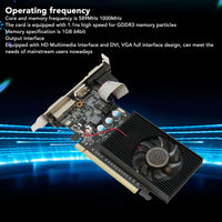 1 x RAW Customer Returns Samst Gaming Graphics Card, DDR3 64 Bit PC Gaming Graphics Card Graphics Card PCI Express 2.0 HDMI VGA DVI Computer Graphics Card for PC Games - RRP €57.22