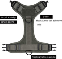 2 x Brand New Icefang Tactical Dog Harness, K9 Work Vest, Clip to attach the leash to the front to prevent pulling., L Neck 18 -24 Chest 28 -35 , Ranger Green-2x Metal Buckle - RRP €63.98