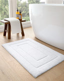 1 x RAW Customer Returns DEXI bath mat, non-slip, soft bathroom rug, water-absorbent, bath mat, machine washable, bath mat for shower, bathtub and toilet - white, 40 x 60 cm - RRP €19.99