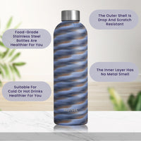 1 x RAW Customer Returns Autsel Stainless Steel Water Bottle 750ml Insulated Metal Drinking Bottle, BPA-free, Leak-proof Water Bottle for Sports, School, Outdoor, Camping - RRP €14.75