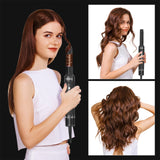 1 x RAW Customer Returns Ukliss Air Styler 7 in 1, hair styler set with 110,000 rpm hair dryer, 200 million ions hair dryer, warm air brush, curling iron, round brush hair dryer, hair straightener brush, diffuser hair dryer attachment white  - RRP €154.28