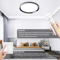 1 x RAW Customer Returns MOONSEA LED ceiling light dimmable with remote control, top 360 glow ceiling lamp living room 3000K-6000K, 28W ceiling lamp LED 40cm for living room, bedroom, children s room, kitchen - RRP €53.44