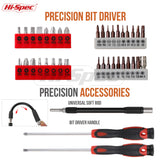 1 x RAW Customer Returns Hi-Spec 56pc Precision Tool Kit for Computers, Cell Phones and Laptops with Ratchet Screwdriver, Pozidriv Bits, Precision Triangle, Pentahole and Hex Precision Bits - RRP €25.2