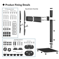 1 x RAW Customer Returns BONTEC TV stand TV stand base for 32-65 inch LCD LED OLED plasma flat curved TVs up to 45KG, height adjustable stable, Max.VESA 600x400 - RRP €34.27