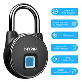 1 x RAW Customer Returns MYPIN Fingerprint Padlock Keyless Fingerprint Lock for Android iOS Suitable for Gym, Backpack, School, Fence and Storage - RRP €30.24