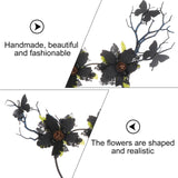 1 x RAW Customer Returns Lurrose Antler Flower Headband Butterfly Flower Garland Crown Gothic Halo Headpiece Boho Butterflies Elk Antler Headband for Halloween Christmas Party Hat Black - RRP €16.13