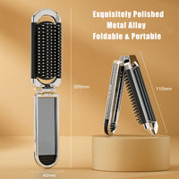 3 x Brand New 2pcs Mini Hairbrush Comb Foldable with Mirror for Men Women, Travel Brush Foldable Pocket Comb Portable - RRP €54.0