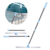 1 x RAW Customer Returns Wiseten water squeegee floor squeegee - squeegee floor shower with extra durable 50cm rubber lip, telescopic handle 130cm water squeegee window squeegee for wood, glass, concrete, tiles shower - RRP €27.14