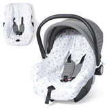 1 x RAW Customer Returns Orzbow universal cover for baby car seat, protective cover made of 100 cotton, perfect fit for baby car seat e.g. Maxi Cosi, CabrioFix, Pebble , breathable against sweating, machine washable white  - RRP €22.04