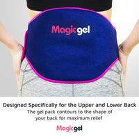 1 x RAW Customer Returns Magic Gel Back Ice Pack - Hot or cold compress for lower back and hips - Reusable cooling pad with closure also for bursitis - RRP €27.08