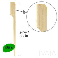 1 x RAW Customer Returns Skewers finger food 150x bamboo finger food skewers and cocktail sticks 9cm cocktail skewers for cocktail glasses party picks wood party picks bamboo and wooden skewers finger food LIVAIA bamboo skewers - RRP €6.99