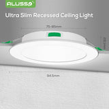 1 x RAW Customer Returns ALUSSO LED recessed spotlight 230V flat, 5W 400 lumen dimmable LED spots 230V , warm white 3000K neutral white 4000K cold white 6500K, LED recessed lights IP44 for bathroom, , living room, set of 12 - RRP €65.99