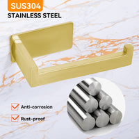 1 x RAW Customer Returns YUET toilet paper holder without drilling, self-adhesive toilet paper roll holder, stainless steel toilet paper holder, toilet holder, roll holder, toilet roll holder, paper holder for kitchen & bathroom, brushed gold - RRP €16.44