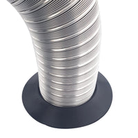 1 x RAW Customer Returns TYGERIX aluminium flexible hose ventilation hose 80 mm extendable up to 2.5 metres resistant up to 250 C more thickness and more resistance - RRP €24.0