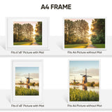 1 x RAW Customer Returns Nacial 2 picture frames A4, picture frame 21x30 made of plastic with acrylic glass, plastic frame white 15x20cm with passepartout for decoration - RRP €15.12