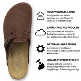 1 x RAW Customer Returns AFS-Schuhe 3900 Comfortable Men s Leather Slippers Made in Germany Tobacco 43 EU - RRP €79.99