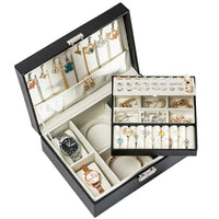 1 x Brand New Yohencin Jewelery Box Jewelery Storage Girls Storage Box for Jewelery Necklace Earrings Bracelets Rings Travel Jewelery Storage Black  - RRP €20.16