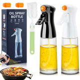 1 x RAW Customer Returns Onlyesh Oil Sprayer, 2 Pieces Oil Spray Bottle 200ML, Oil Sprayer with Bottle Brush and 2 Pieces Improved Nozzle, Spray Bottle for Cooking Oil, Oil Sprayer for Hot Air Fryer, Salad, BBQ - RRP €15.29