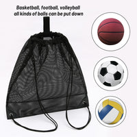 1 x Brand New landscape lights2K Mesh Ball Bag Gym Bag Drawstring Drawstring Gym Bag for Fitness, Swimming, Shopping, Diving, Travel Black  - RRP €27.6